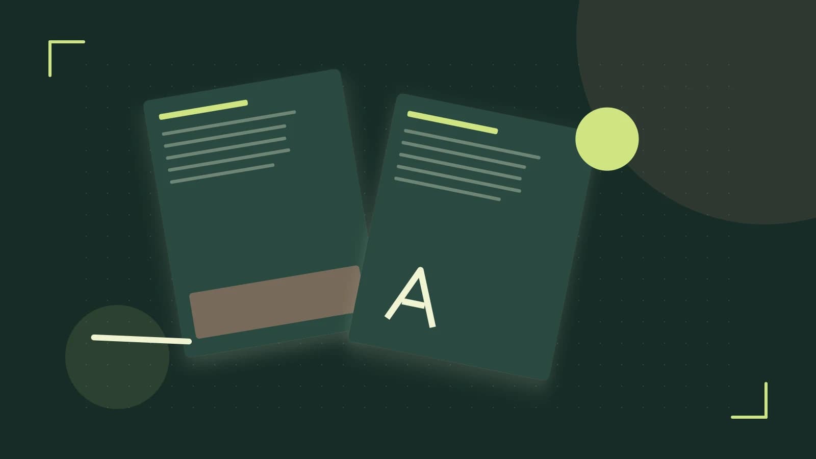 Editorial illustration of typeset pages, expressive letterform shapes and a precise editorial page grid