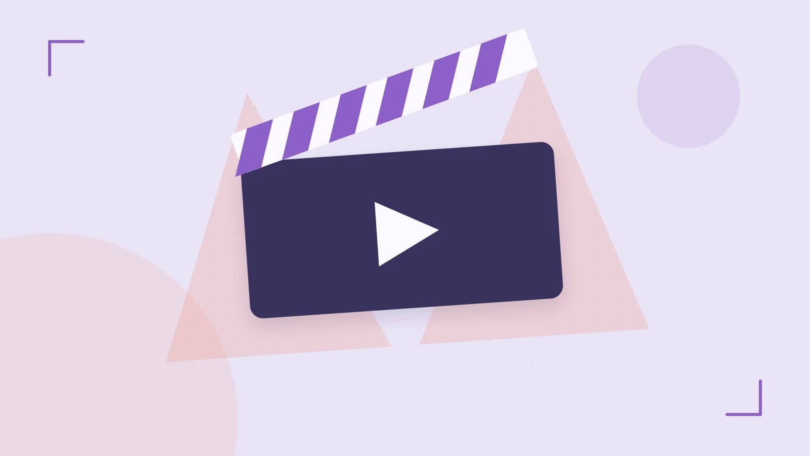 Editorial illustration of a film clapperboard, a spotlight and layered cultural artwork