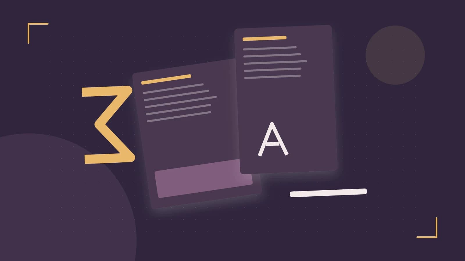 Editorial illustration of typeset pages, expressive letterform shapes and a precise editorial page grid