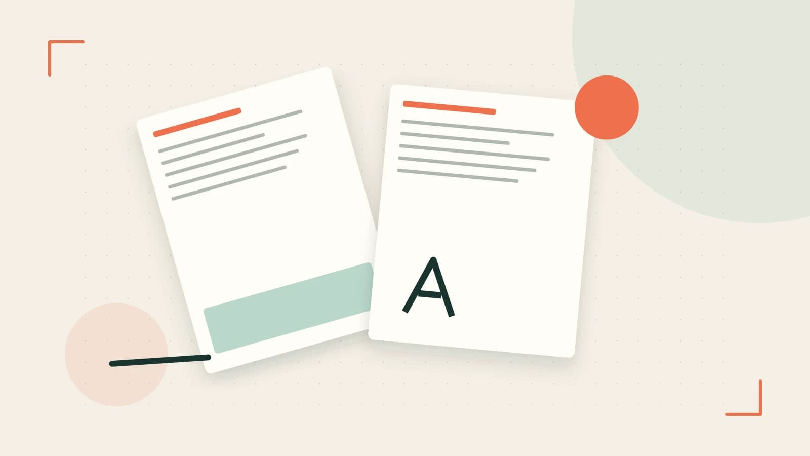 Editorial illustration of typeset pages, expressive letterform shapes and a precise editorial page grid