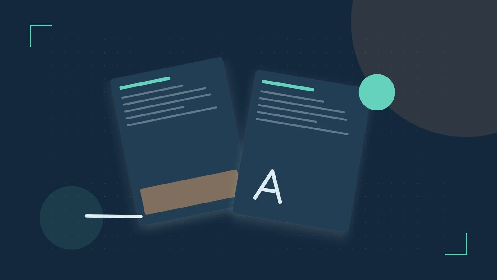 Editorial illustration of typeset pages, expressive letterform shapes and a precise editorial page grid