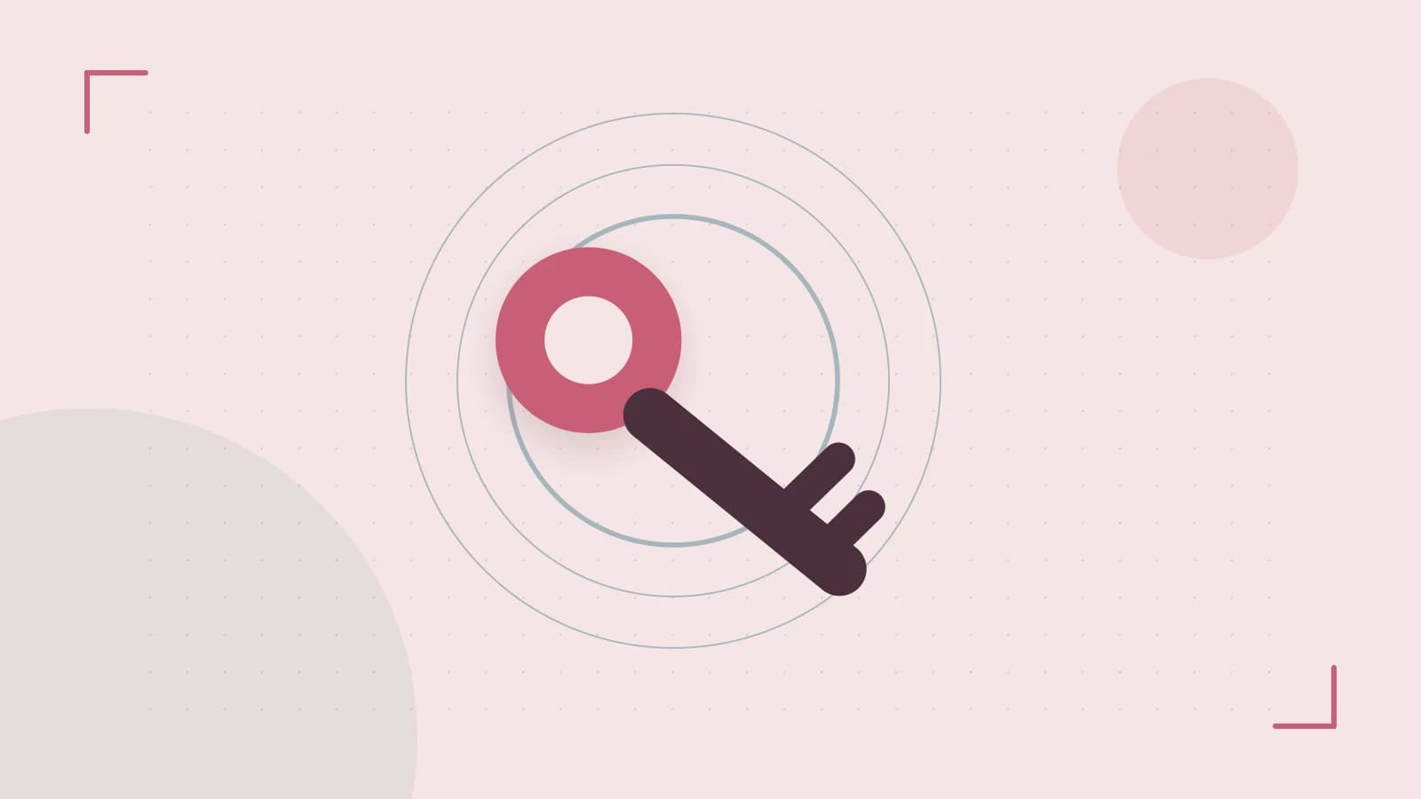 Editorial illustration of a sculpted shield, authentication key and concentric permission boundaries