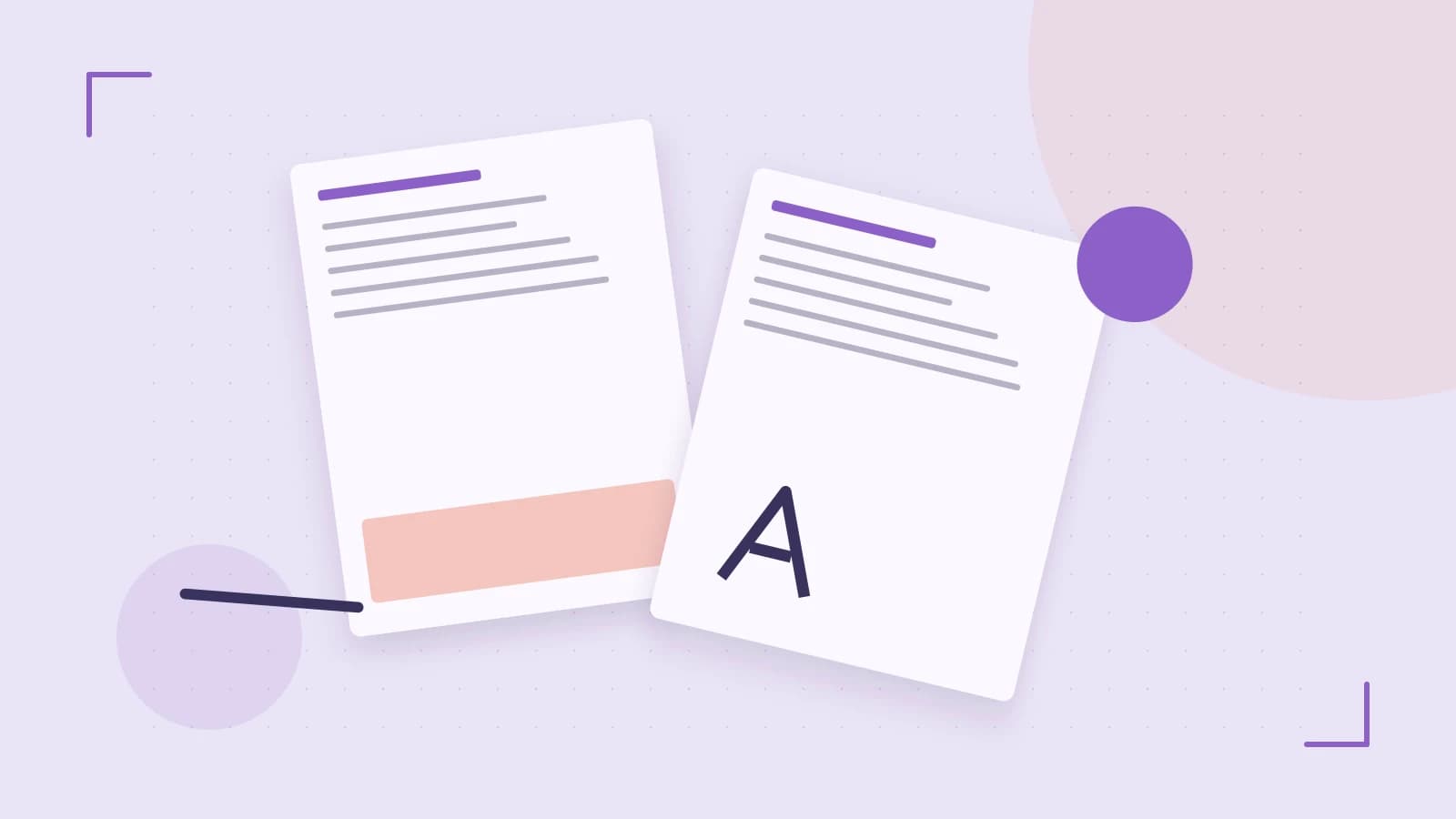 Editorial illustration of typeset pages, expressive letterform shapes and a precise editorial page grid