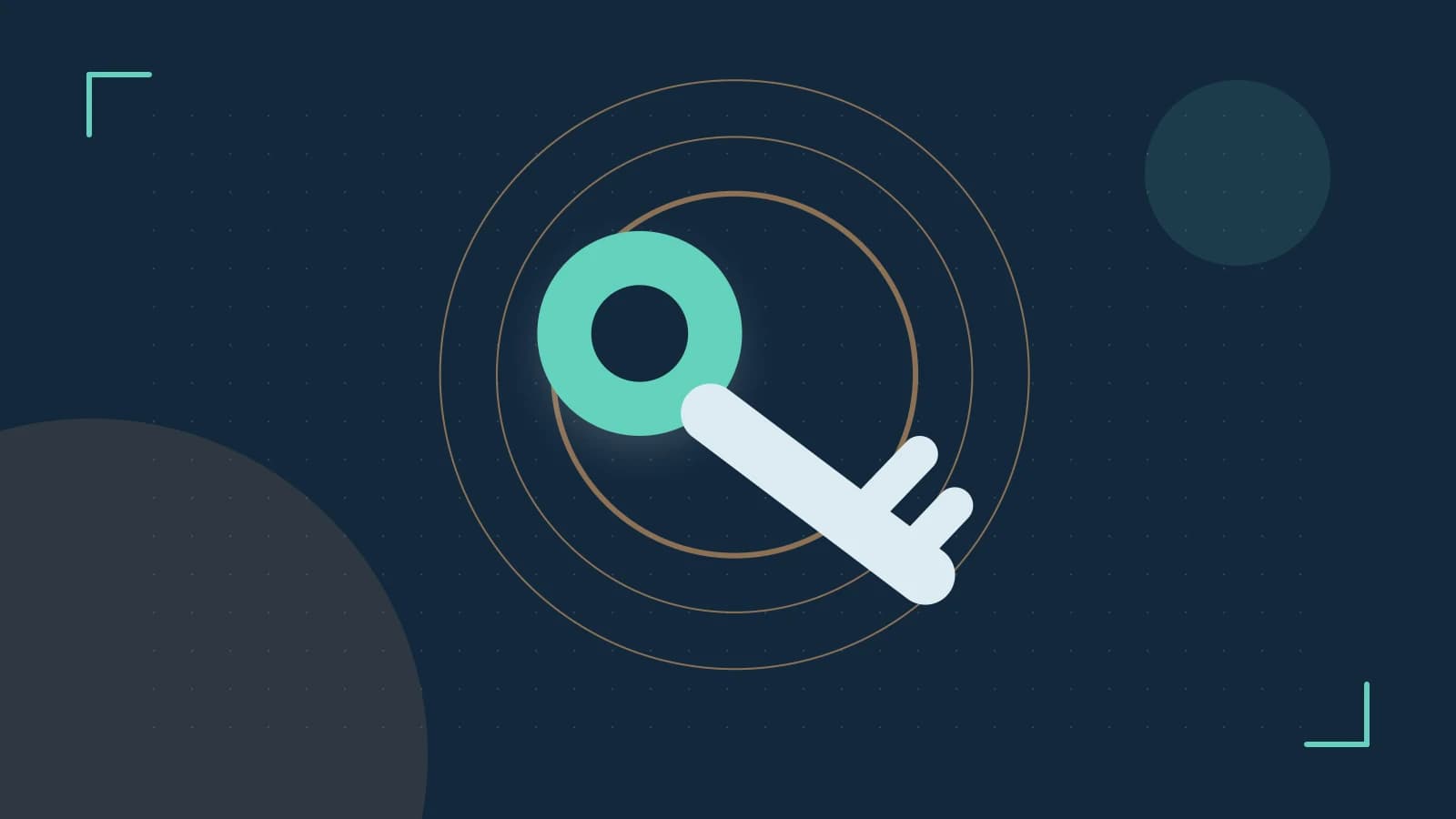 Editorial illustration of a sculpted shield, authentication key and concentric permission boundaries