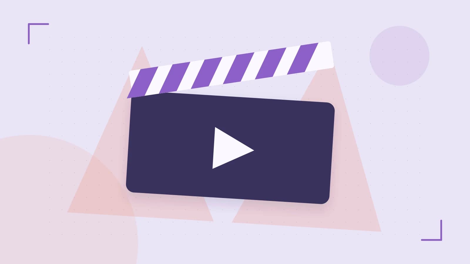 Editorial illustration of a film clapperboard, a spotlight and layered cultural artwork