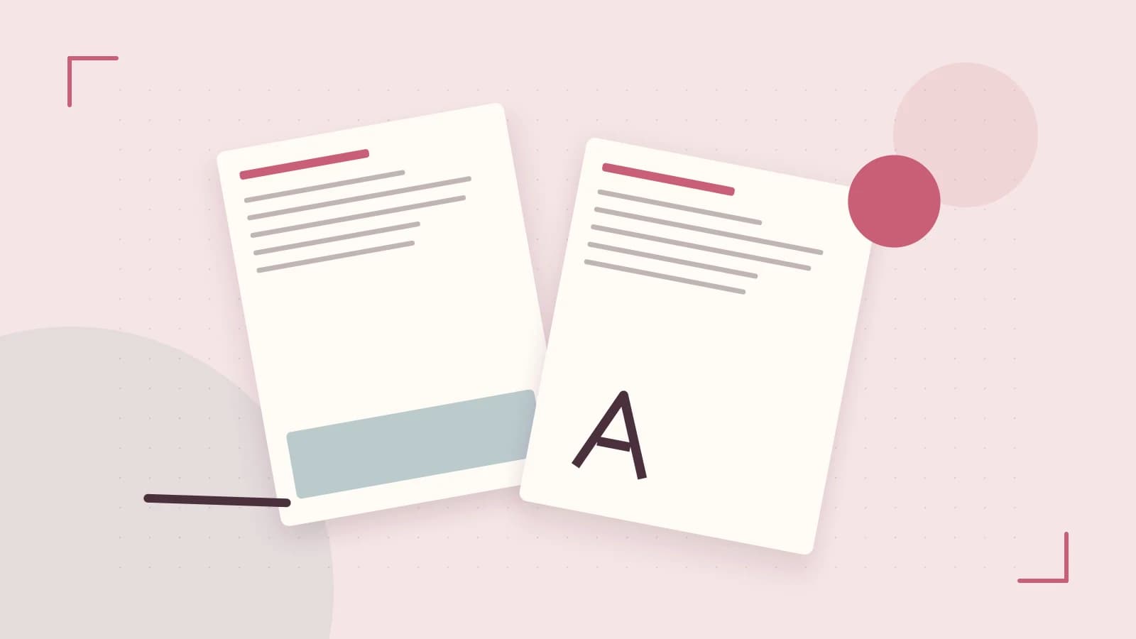 Editorial illustration of typeset pages, expressive letterform shapes and a precise editorial page grid