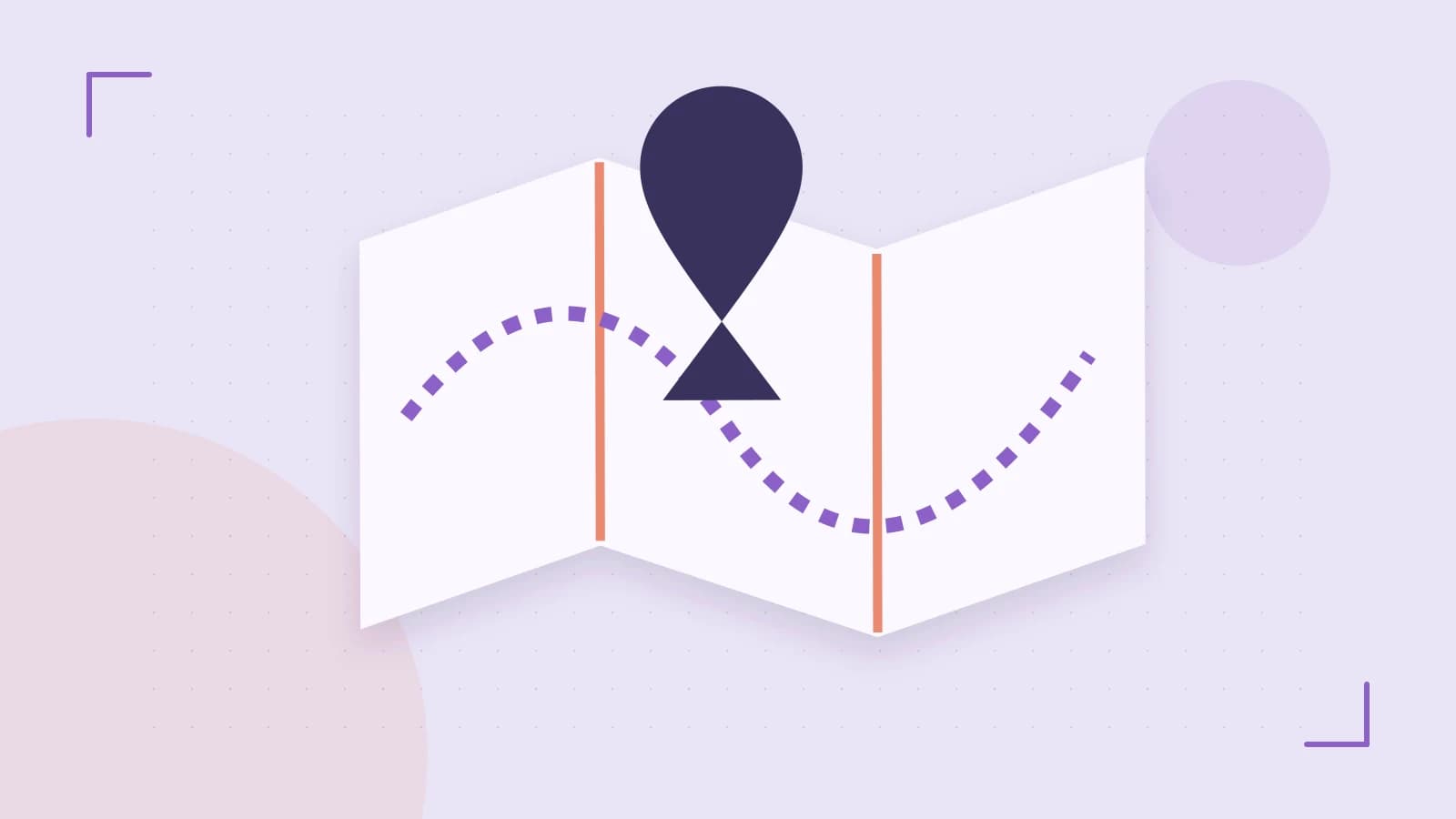 Editorial illustration of an editorial globe with meridians and layered geographic shapes
