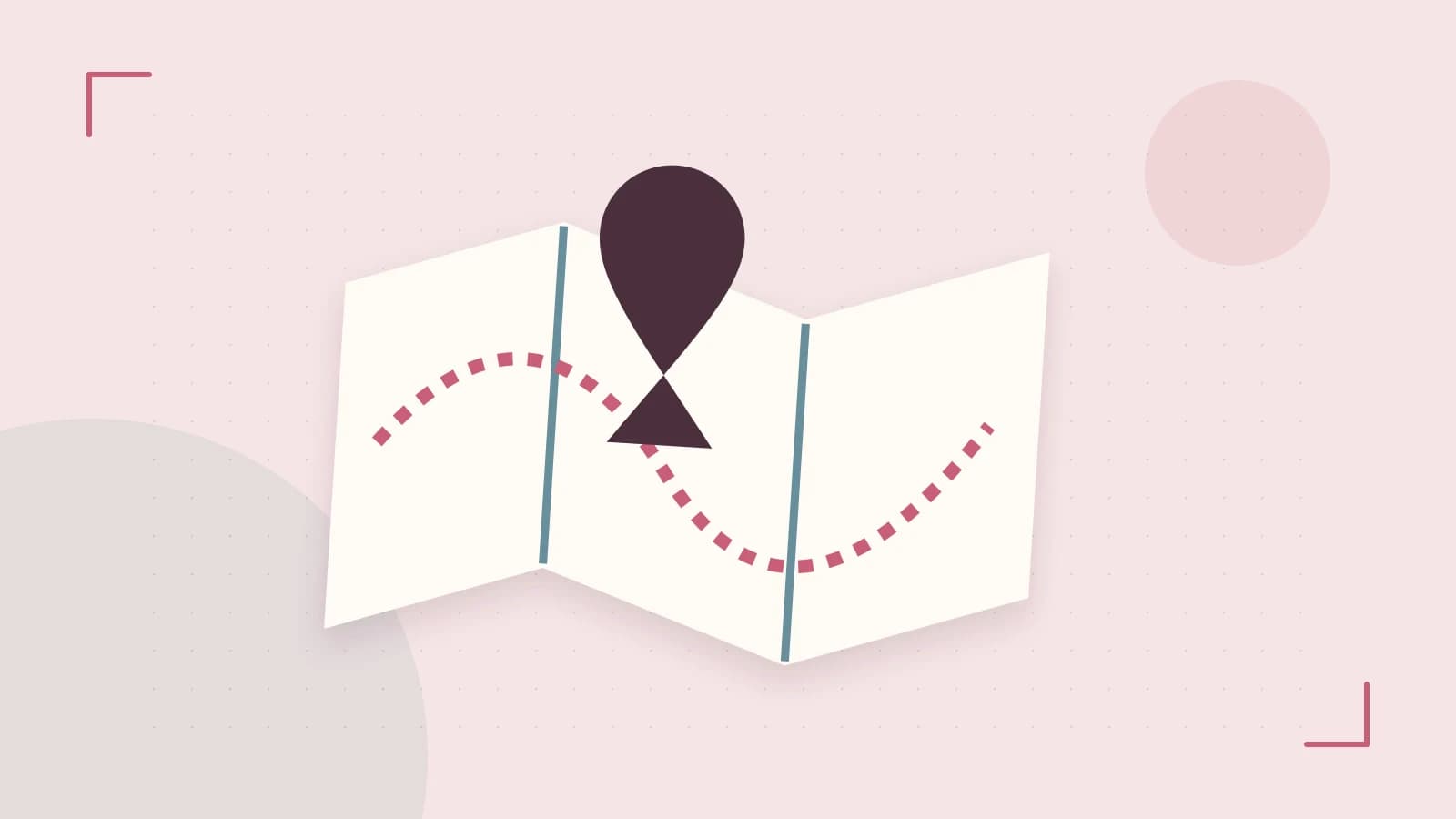 Editorial illustration of an editorial globe with meridians and layered geographic shapes