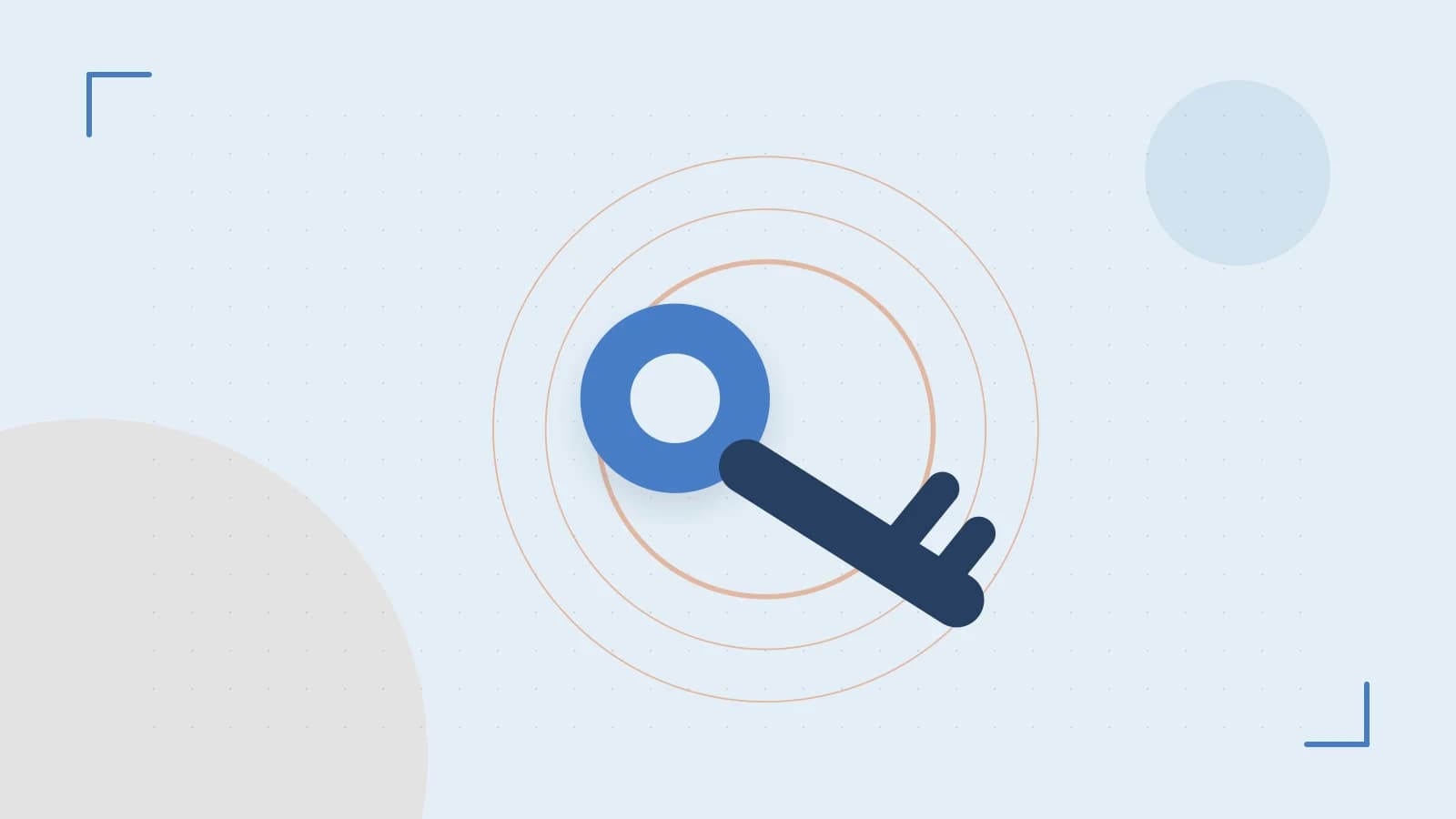 Editorial illustration of a sculpted shield, authentication key and concentric permission boundaries