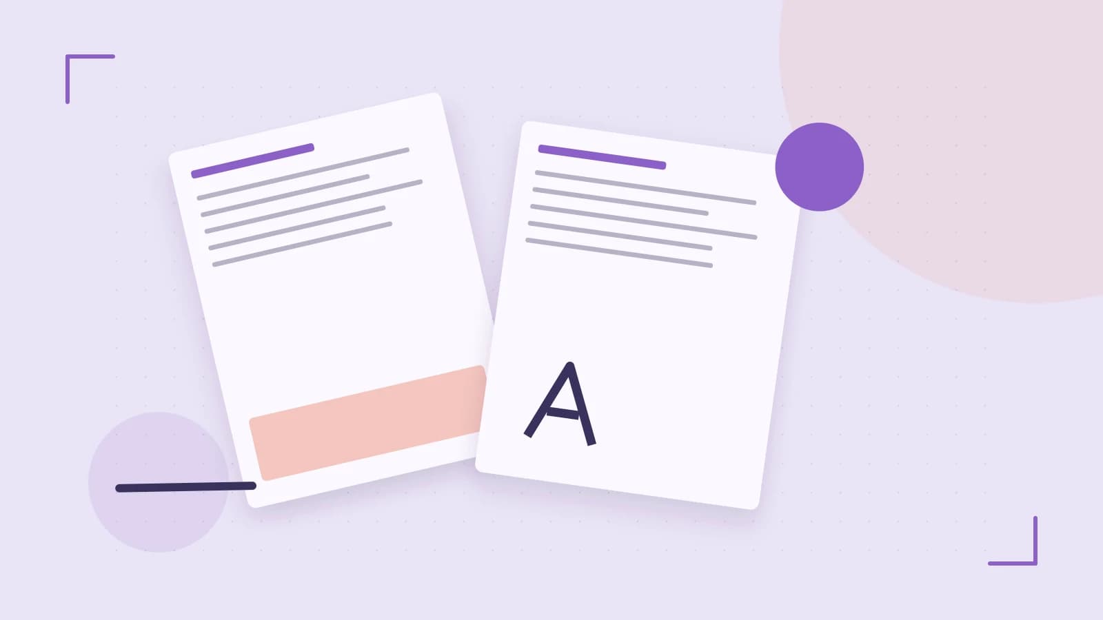 Editorial illustration of typeset pages, expressive letterform shapes and a precise editorial page grid