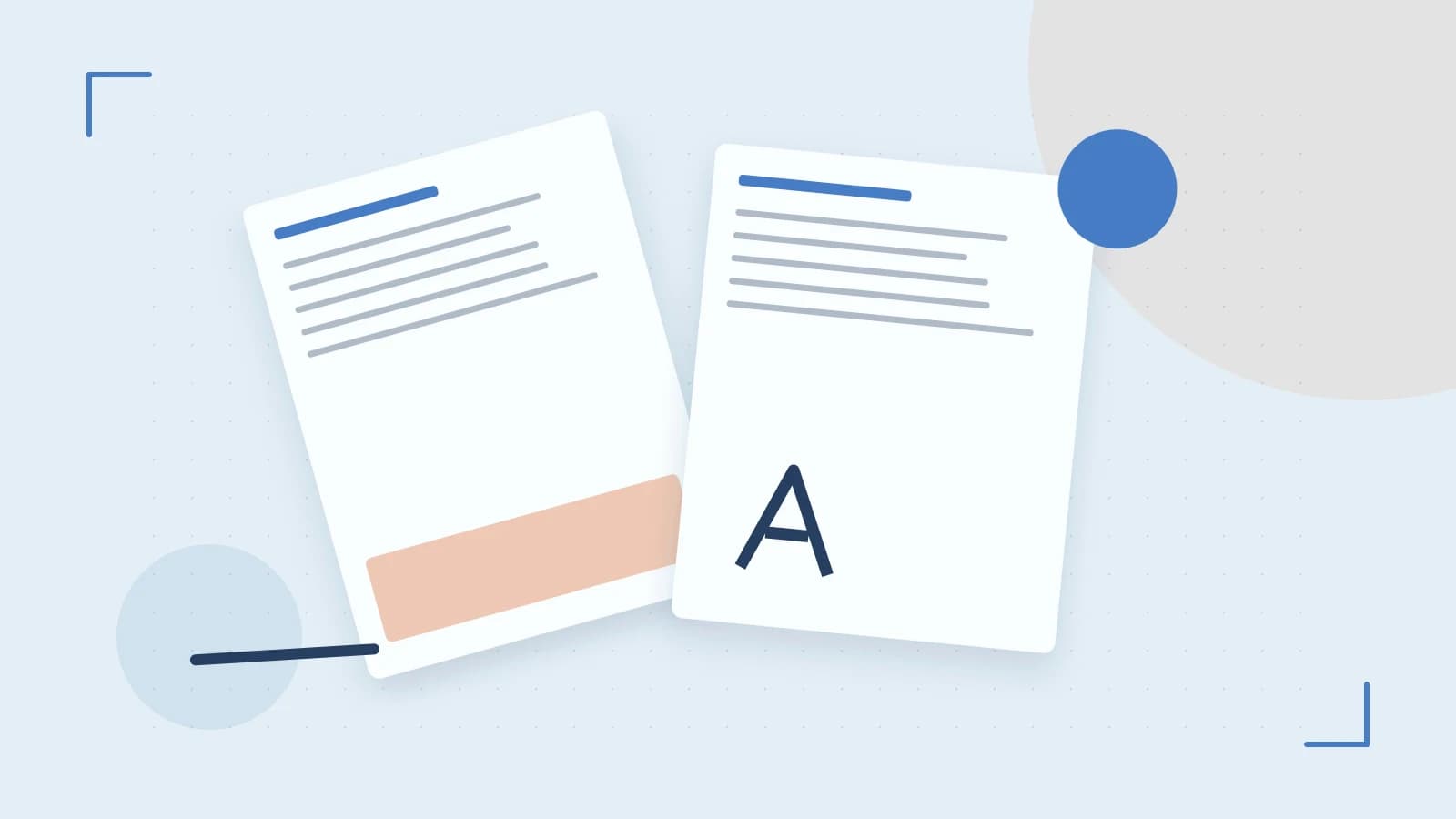 Editorial illustration of typeset pages, expressive letterform shapes and a precise editorial page grid