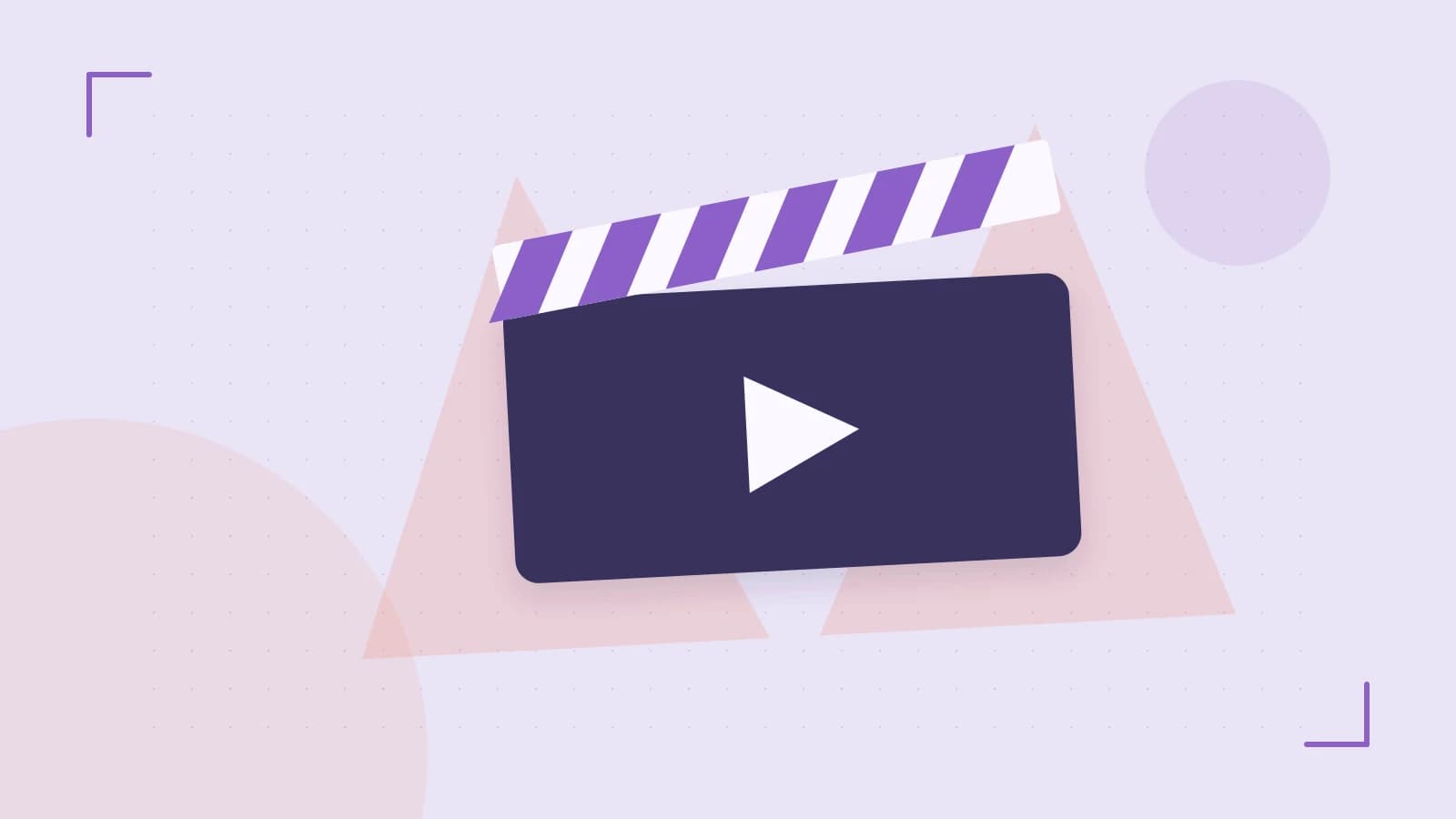 Editorial illustration of a film clapperboard, a spotlight and layered cultural artwork