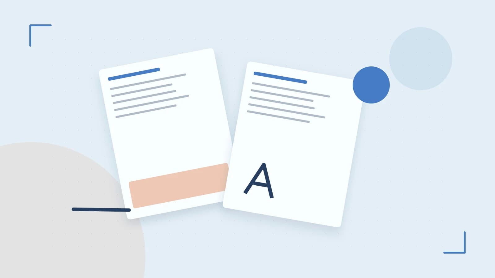 Editorial illustration of typeset pages, expressive letterform shapes and a precise editorial page grid