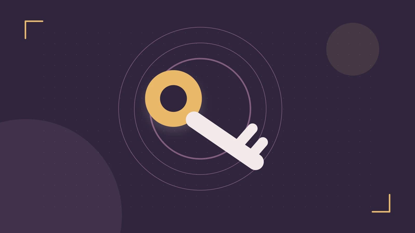 Editorial illustration of a sculpted shield, authentication key and concentric permission boundaries