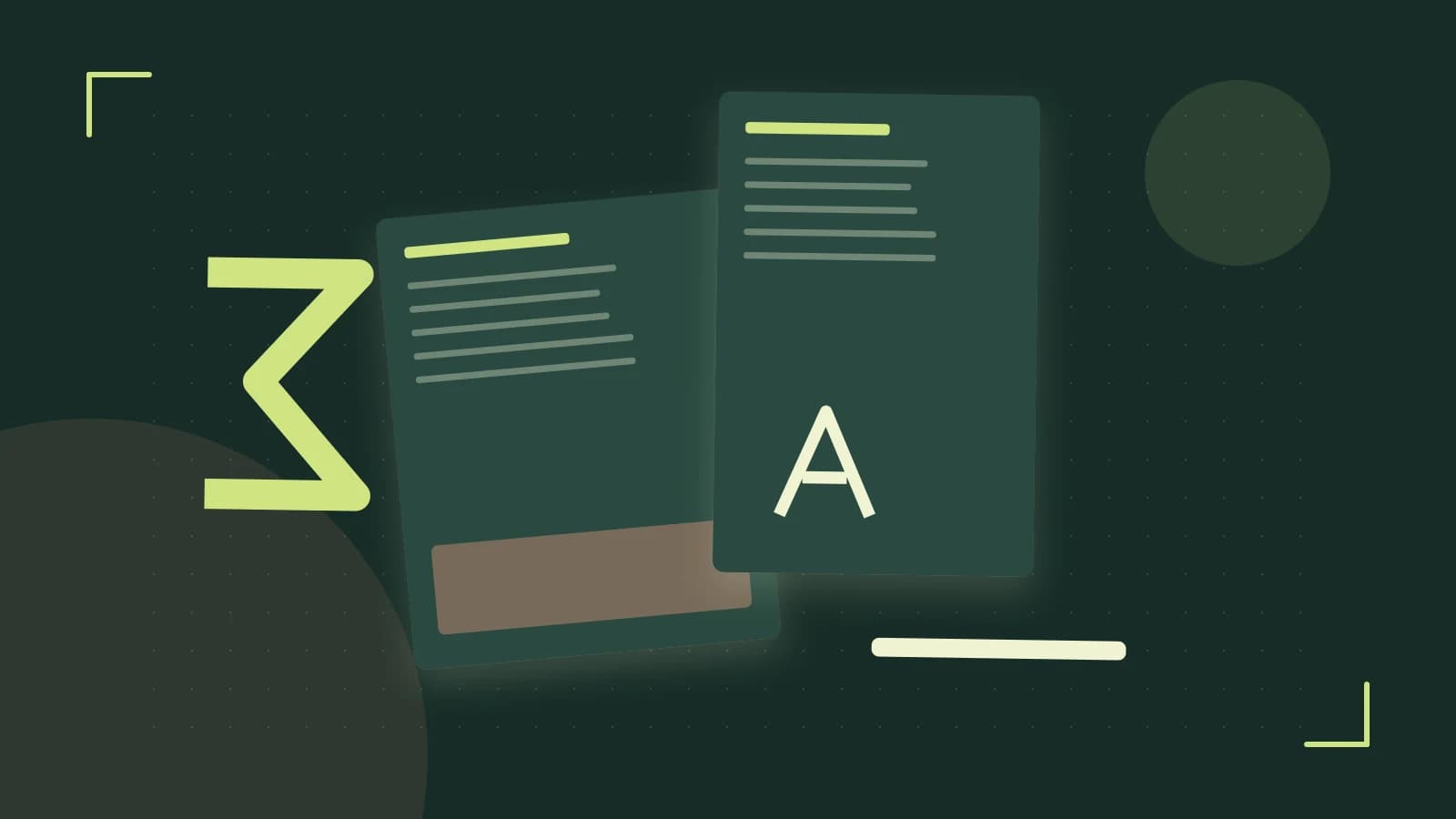 Editorial illustration of typeset pages, expressive letterform shapes and a precise editorial page grid