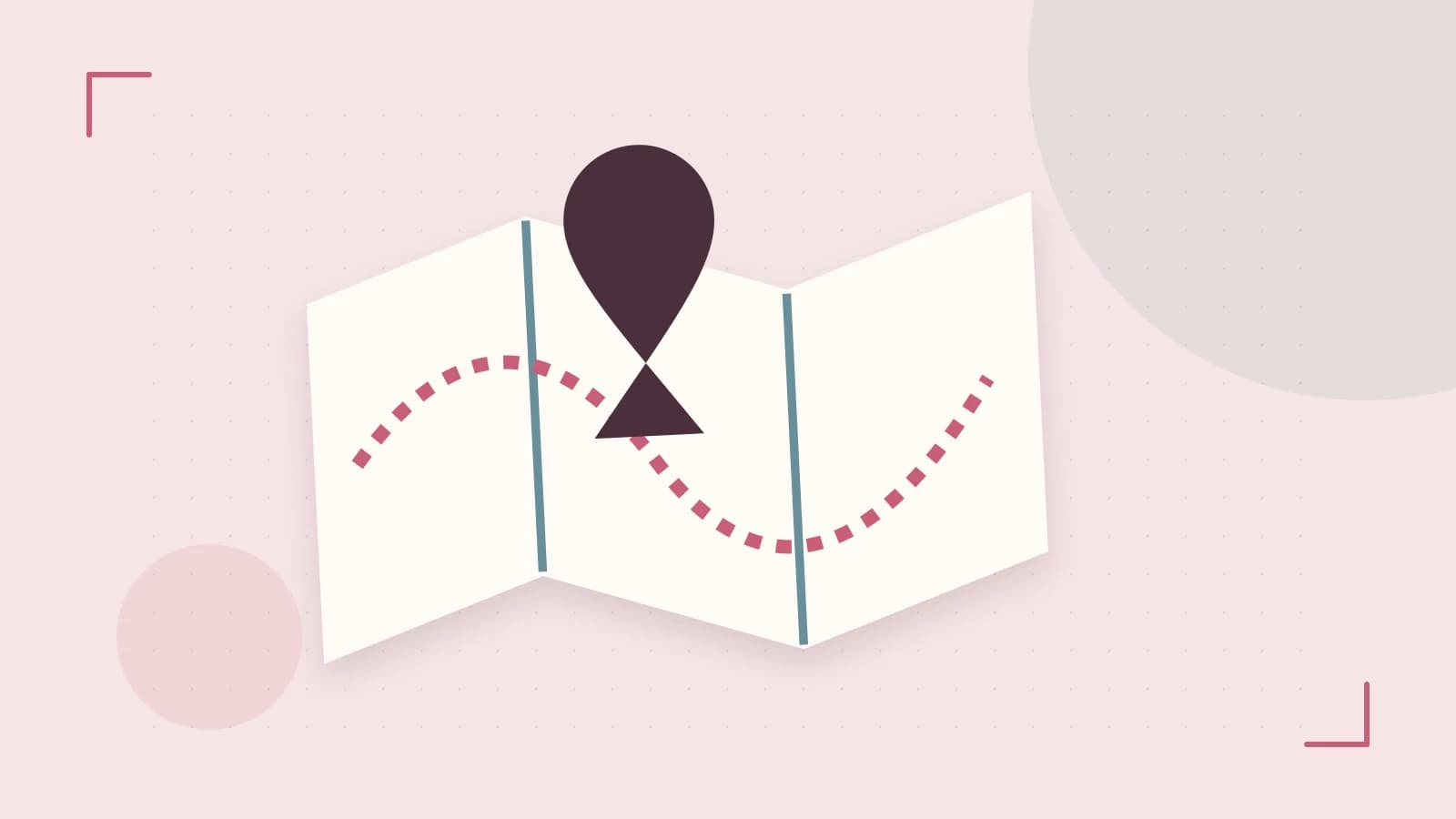 Editorial illustration of an editorial globe with meridians and layered geographic shapes