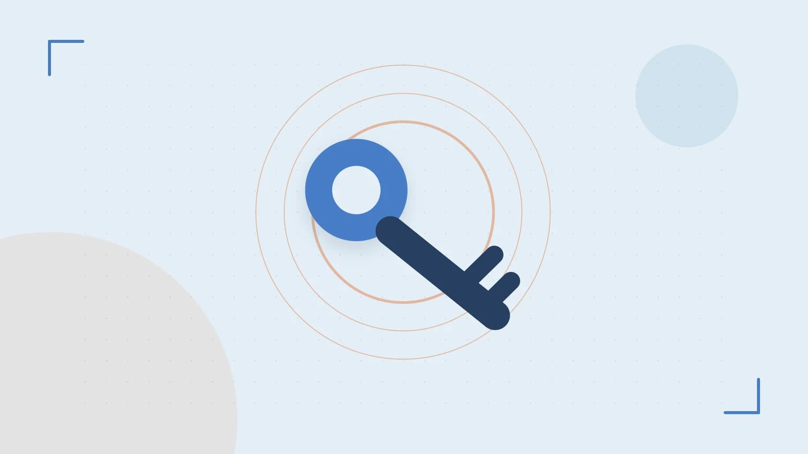 Editorial illustration of a sculpted shield, authentication key and concentric permission boundaries