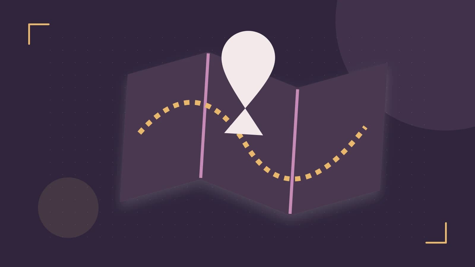 Editorial illustration of an editorial globe with meridians and layered geographic shapes