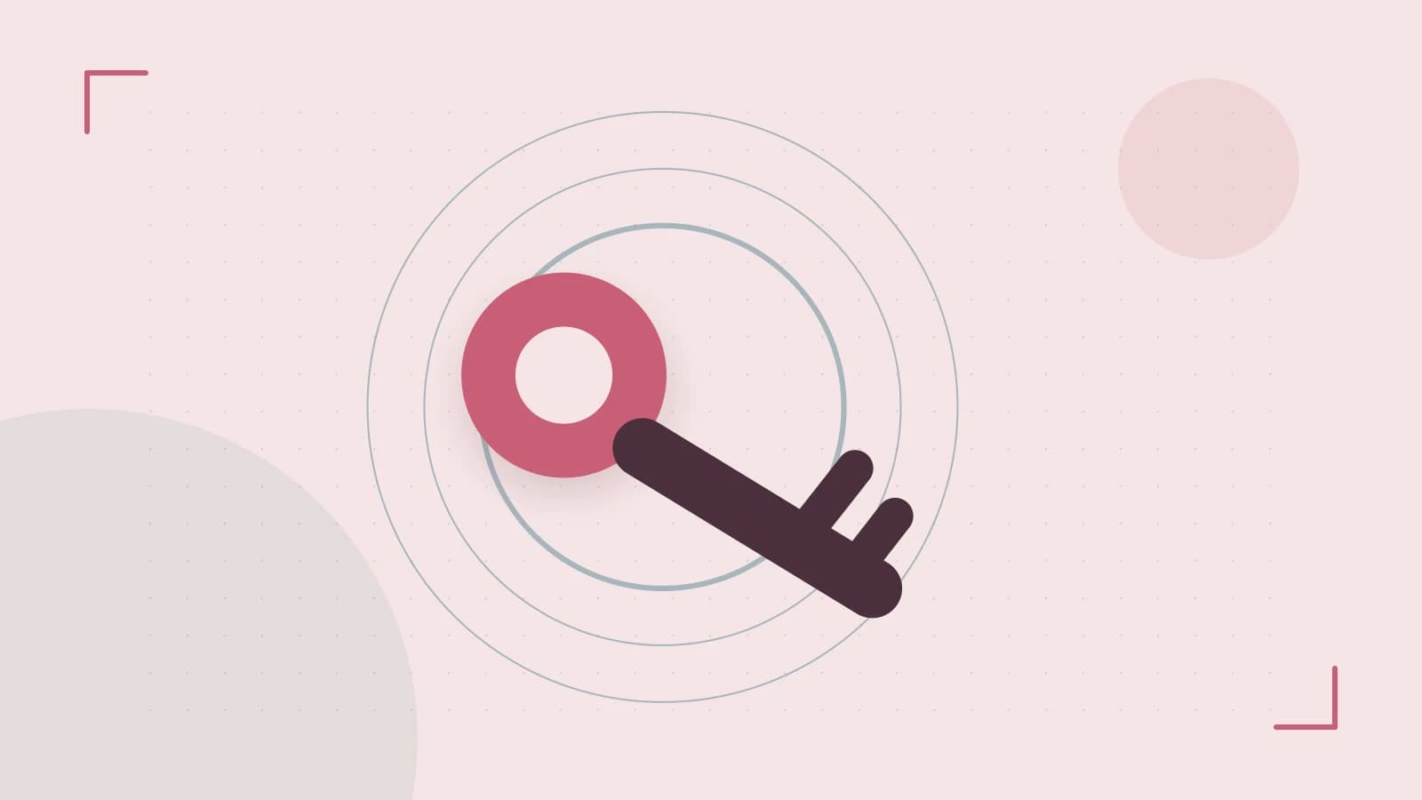 Editorial illustration of a sculpted shield, authentication key and concentric permission boundaries