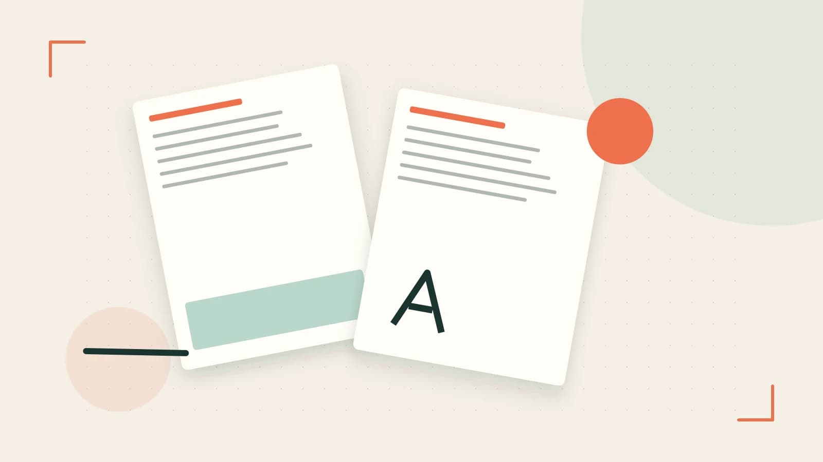 Editorial illustration of typeset pages, expressive letterform shapes and a precise editorial page grid