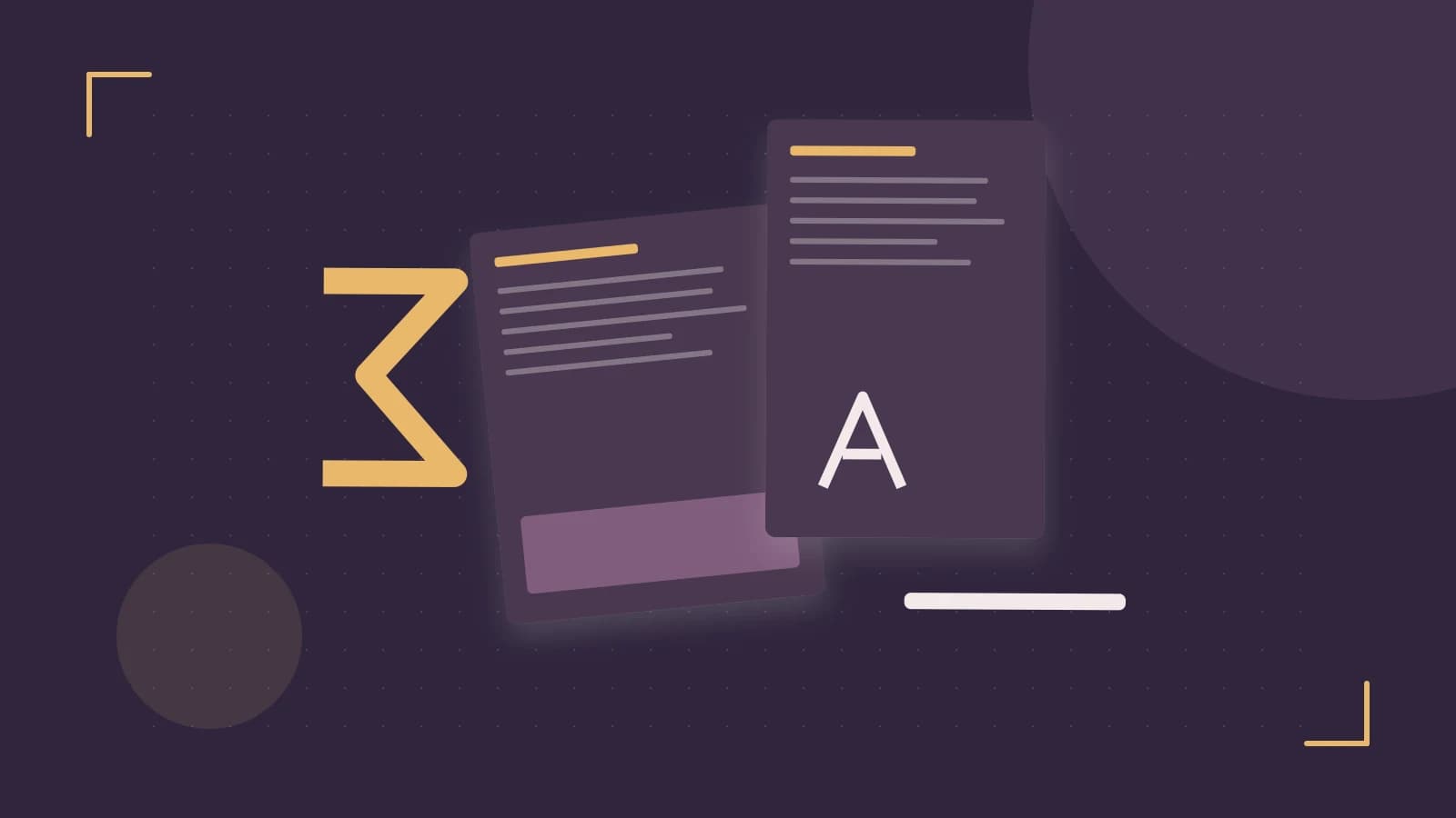 Editorial illustration of typeset pages, expressive letterform shapes and a precise editorial page grid
