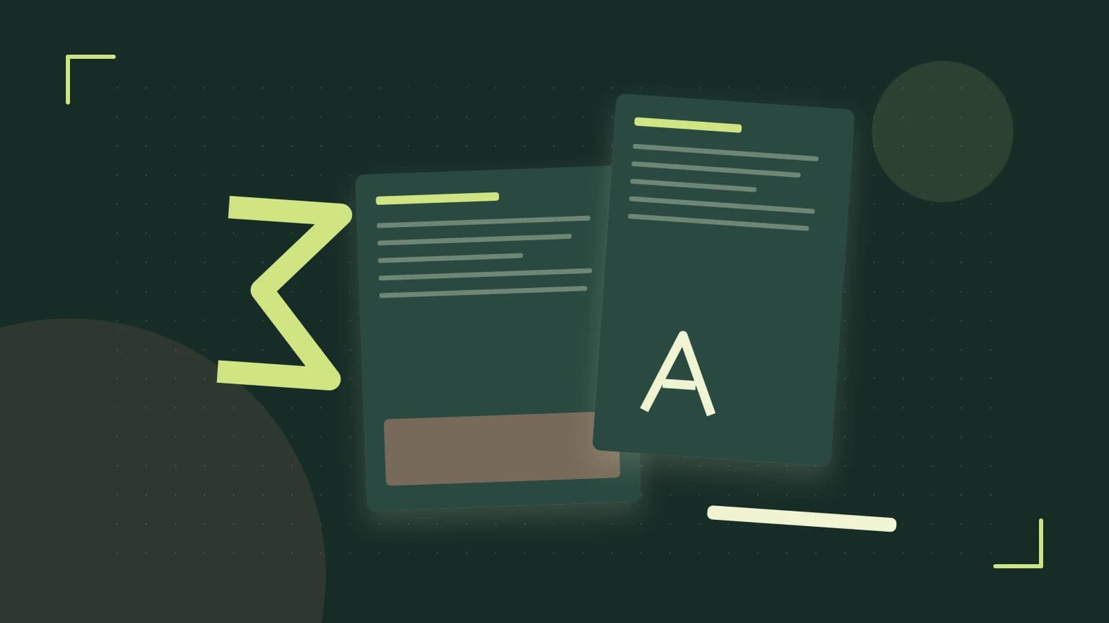 Editorial illustration of typeset pages, expressive letterform shapes and a precise editorial page grid