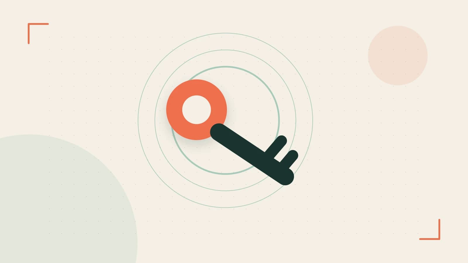 Editorial illustration of a sculpted shield, authentication key and concentric permission boundaries