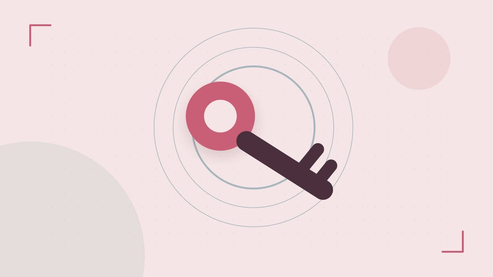 Editorial illustration of a sculpted shield, authentication key and concentric permission boundaries