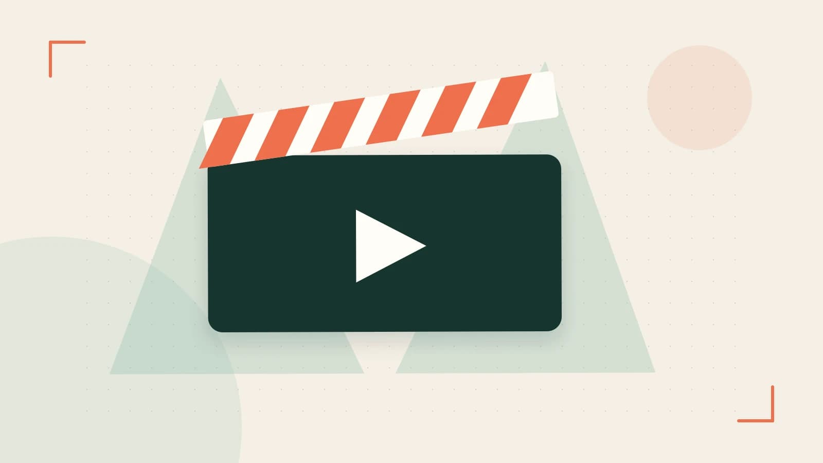 Editorial illustration of a film clapperboard, a spotlight and layered cultural artwork