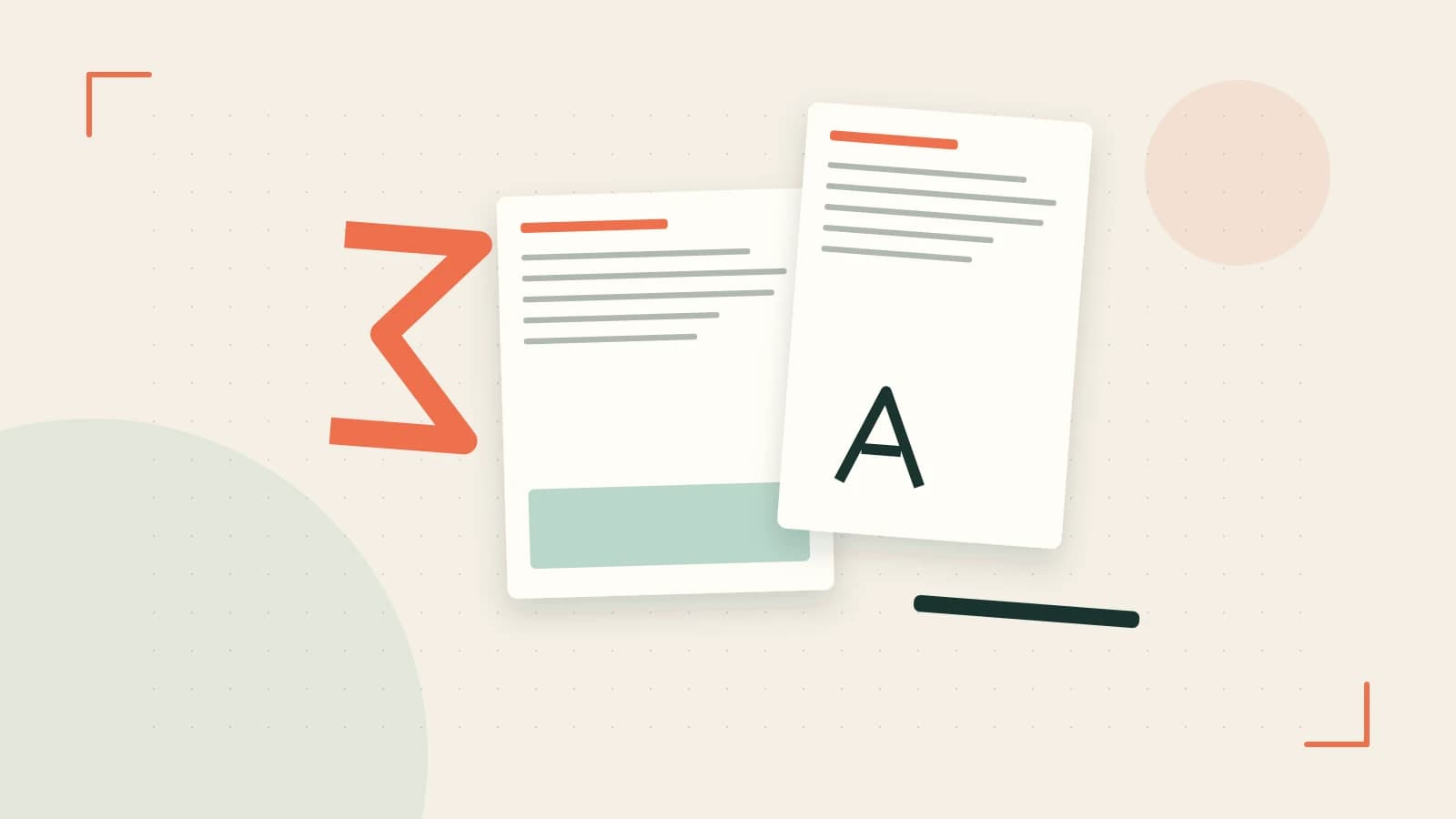 Editorial illustration of typeset pages, expressive letterform shapes and a precise editorial page grid