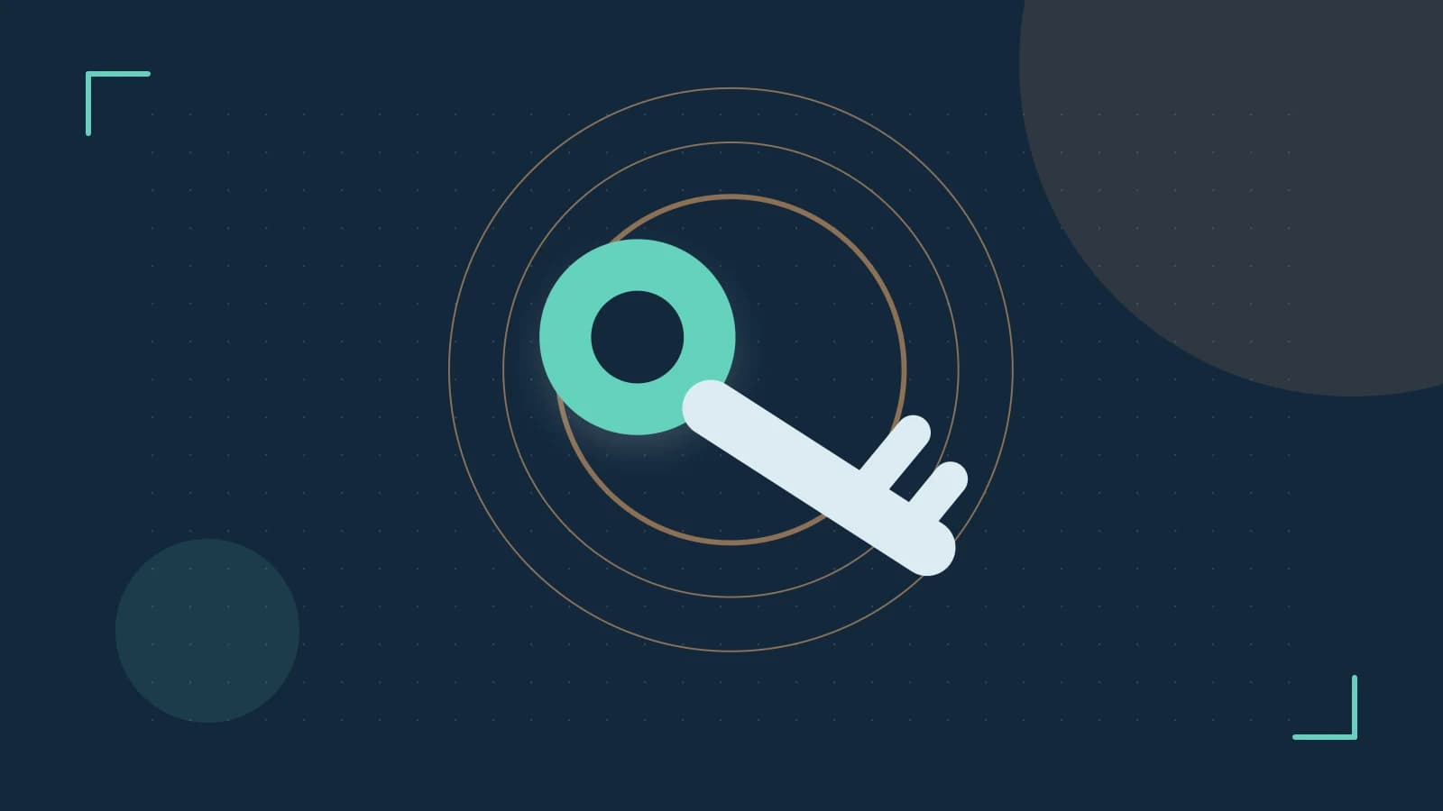 Editorial illustration of a sculpted shield, authentication key and concentric permission boundaries