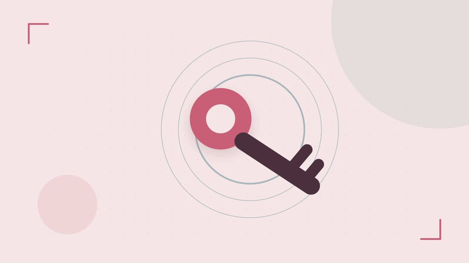 Editorial illustration of a sculpted shield, authentication key and concentric permission boundaries