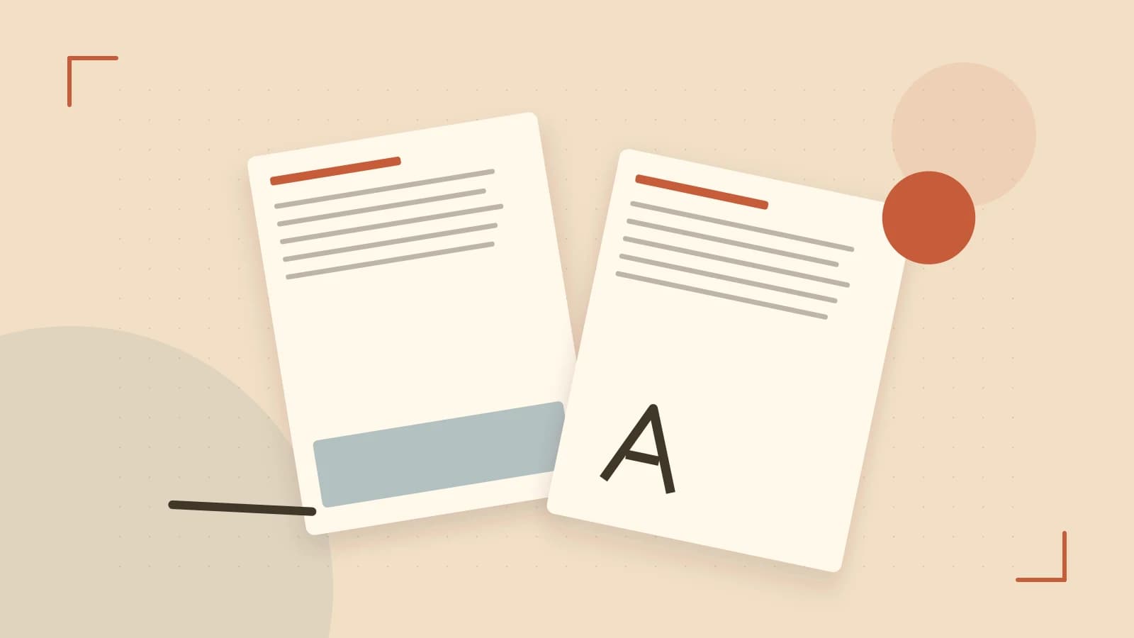 Editorial illustration of typeset pages, expressive letterform shapes and a precise editorial page grid