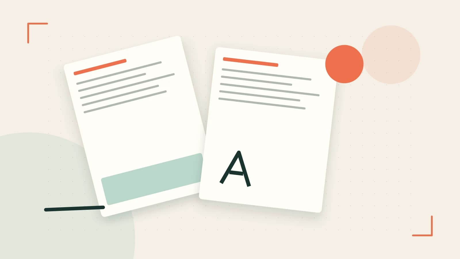 Editorial illustration of typeset pages, expressive letterform shapes and a precise editorial page grid