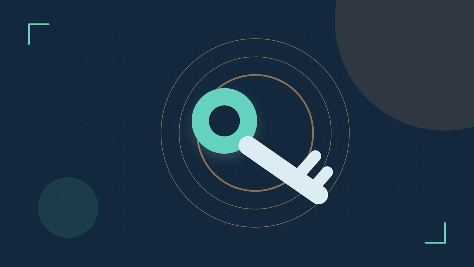 Editorial illustration of a sculpted shield, authentication key and concentric permission boundaries