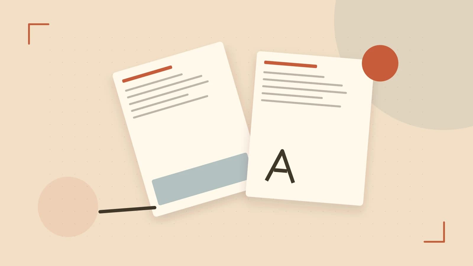 Editorial illustration of typeset pages, expressive letterform shapes and a precise editorial page grid