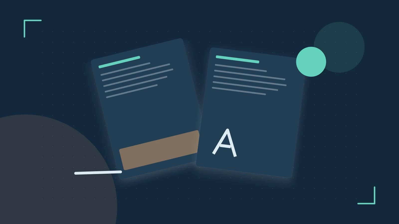 Editorial illustration of typeset pages, expressive letterform shapes and a precise editorial page grid