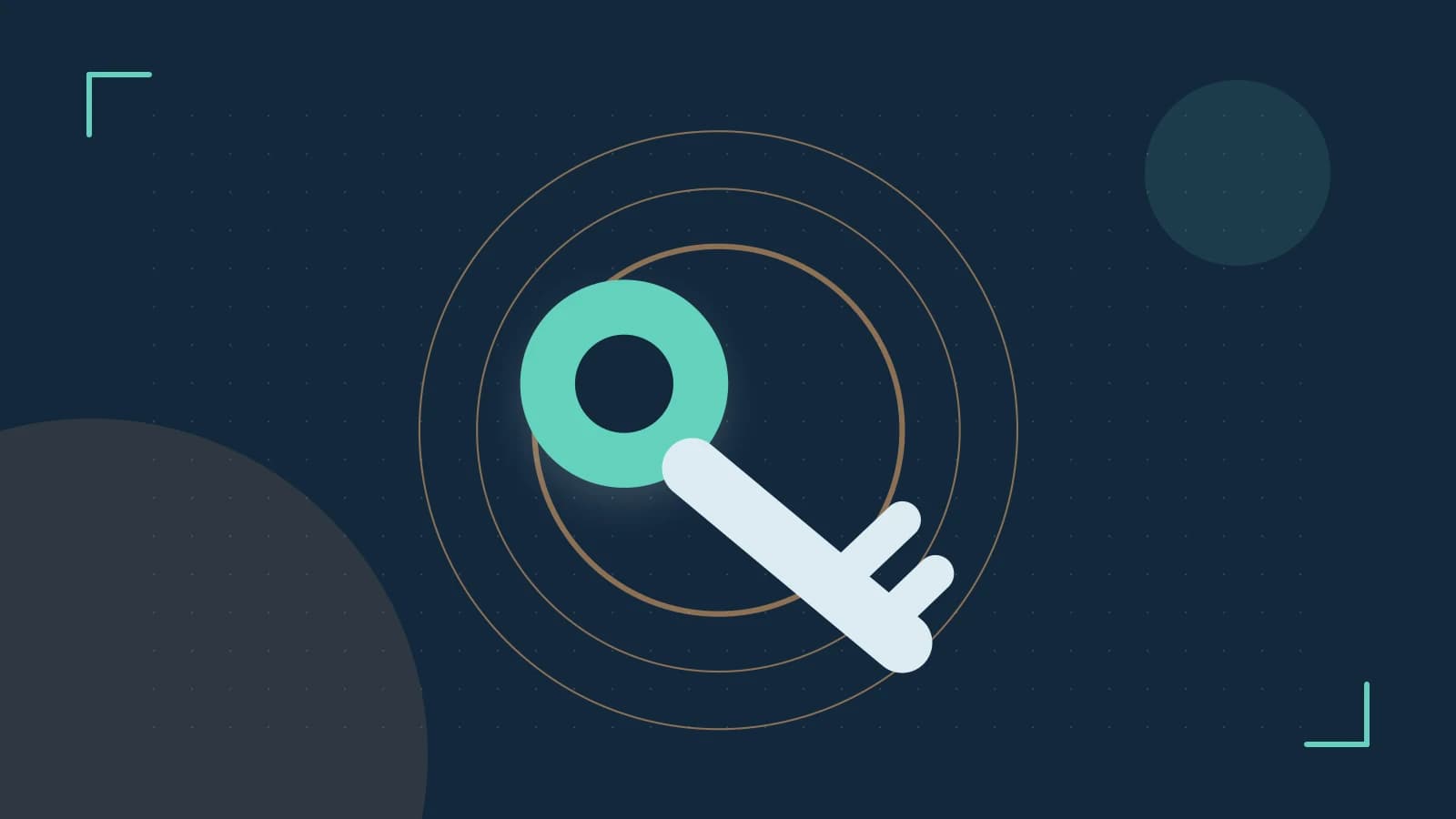 Editorial illustration of a sculpted shield, authentication key and concentric permission boundaries