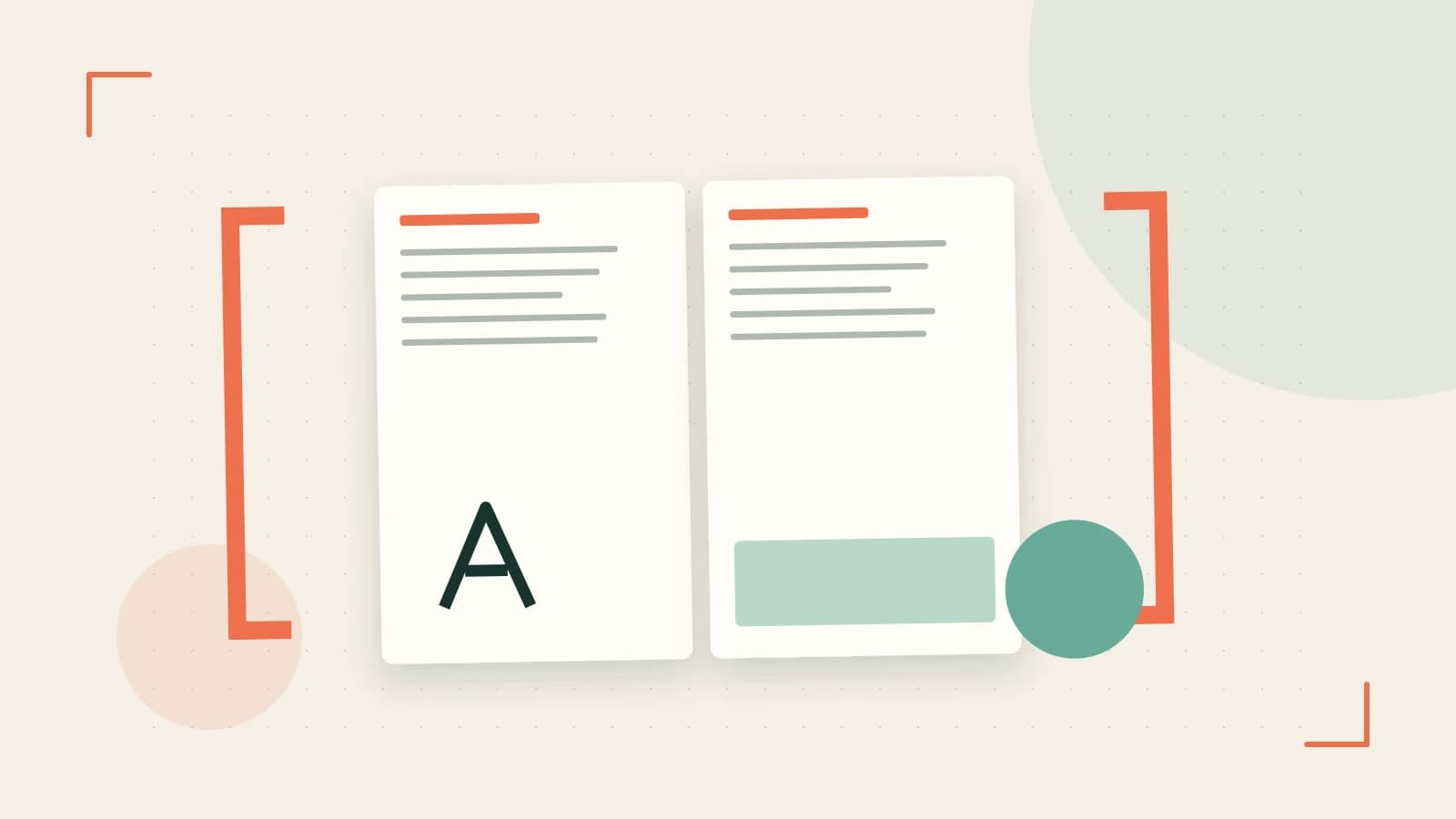 Editorial illustration of typeset pages, expressive letterform shapes and a precise editorial page grid