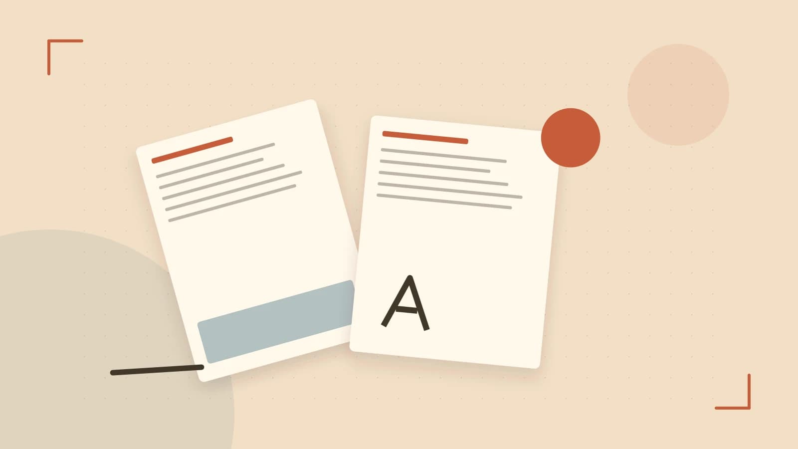 Editorial illustration of typeset pages, expressive letterform shapes and a precise editorial page grid