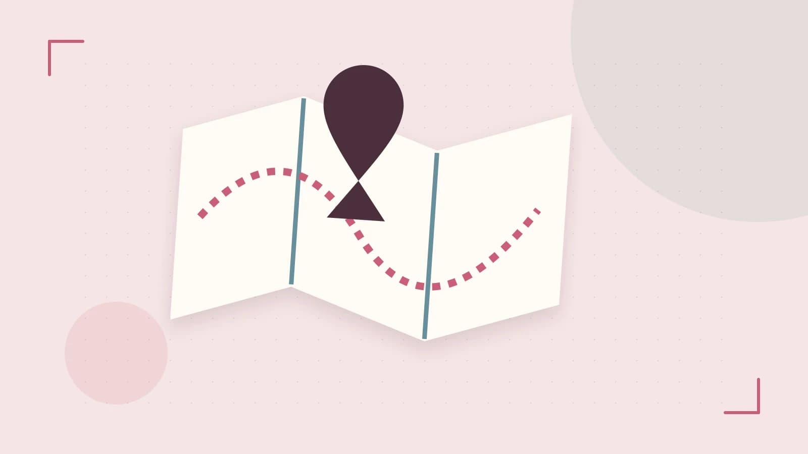 Editorial illustration of an editorial globe with meridians and layered geographic shapes