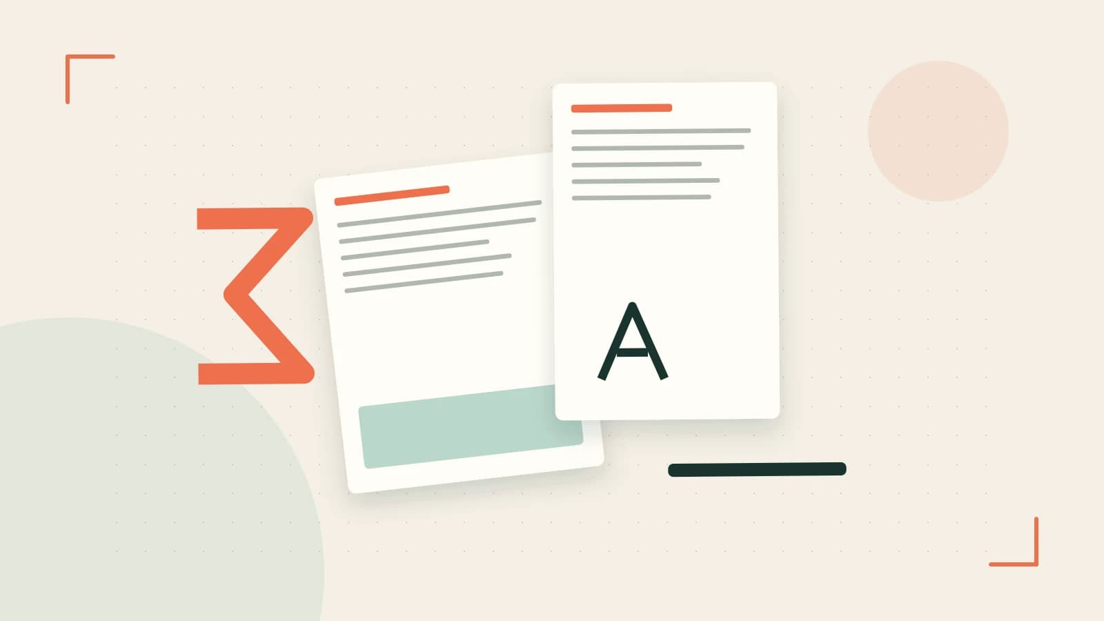 Editorial illustration of typeset pages, expressive letterform shapes and a precise editorial page grid