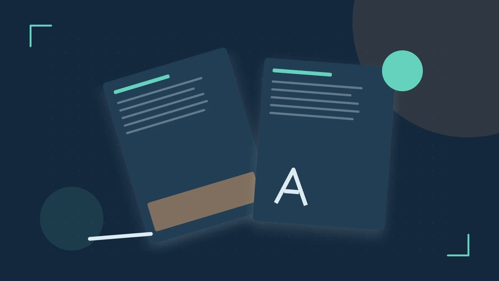 Editorial illustration of typeset pages, expressive letterform shapes and a precise editorial page grid