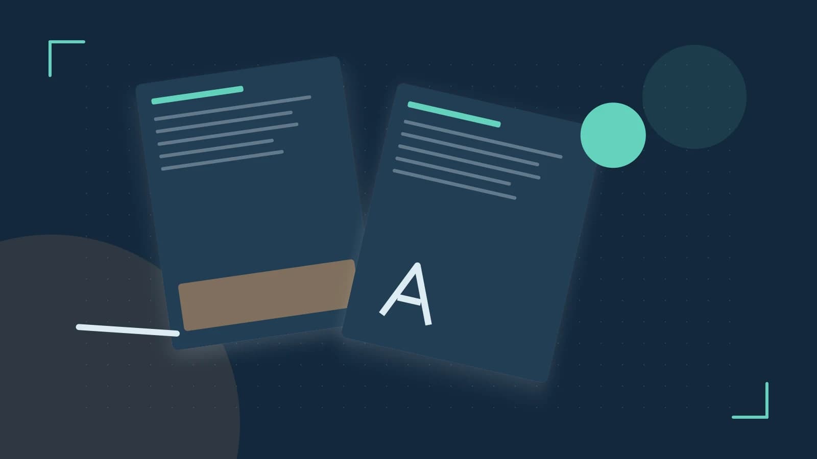 Editorial illustration of typeset pages, expressive letterform shapes and a precise editorial page grid