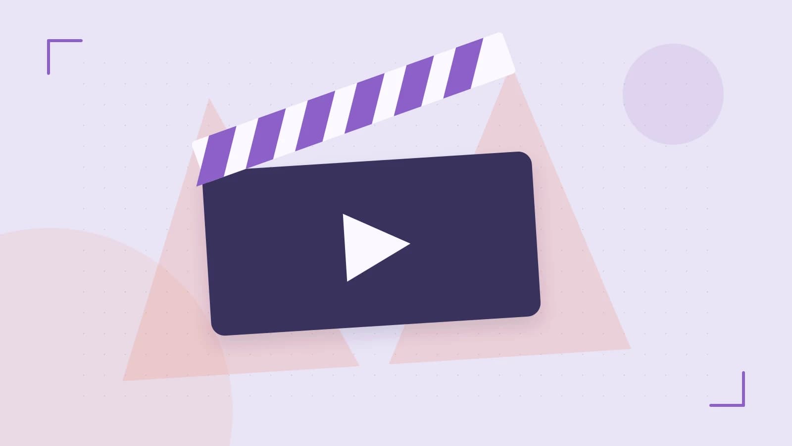 Editorial illustration of a film clapperboard, a spotlight and layered cultural artwork