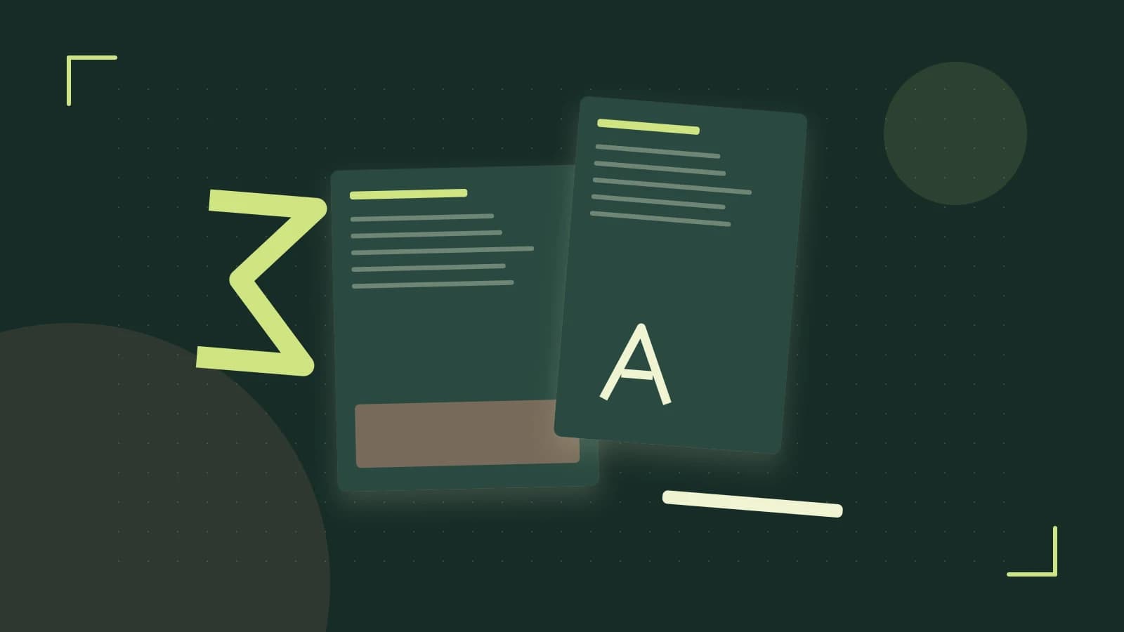 Editorial illustration of typeset pages, expressive letterform shapes and a precise editorial page grid