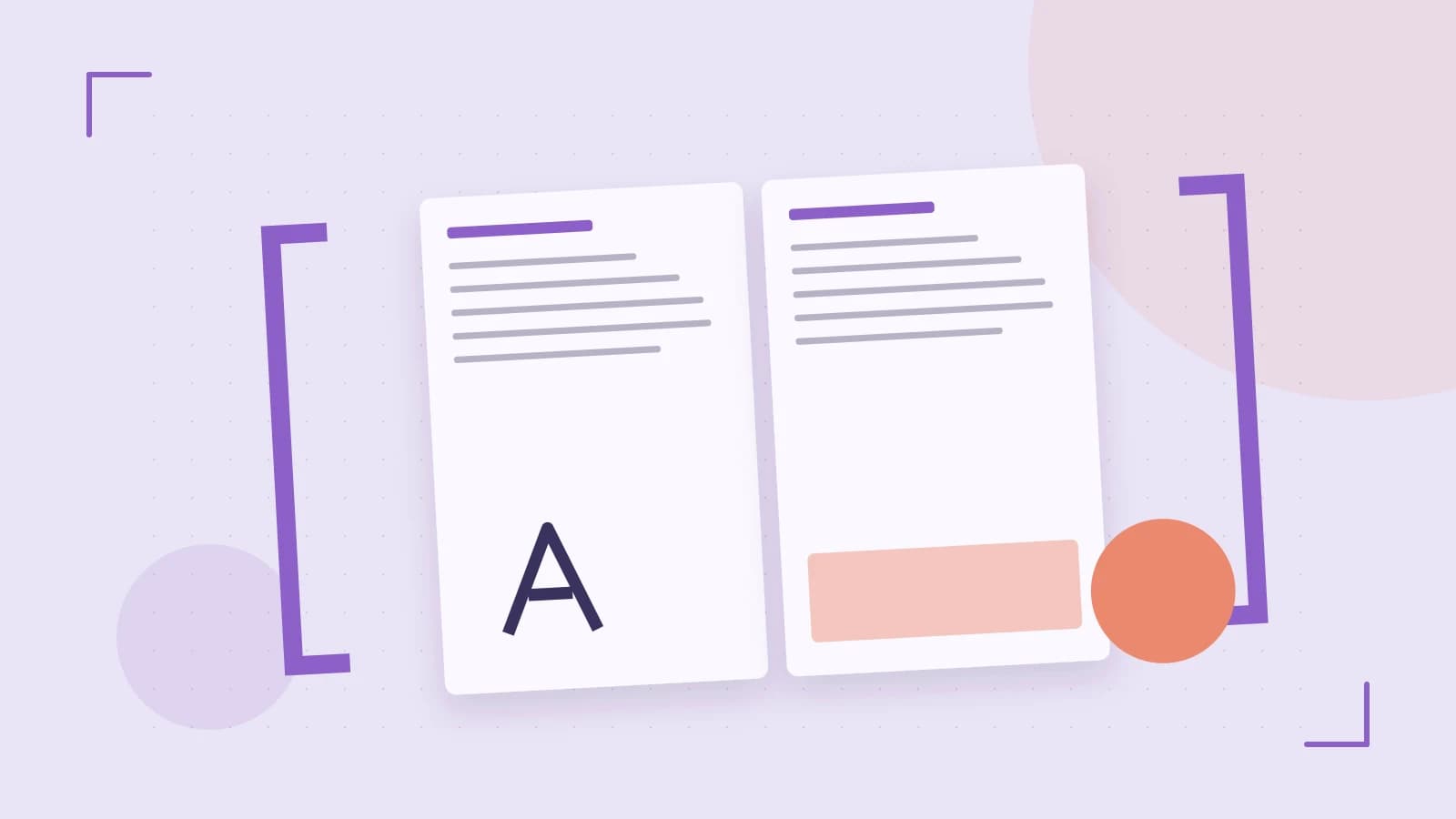 Editorial illustration of typeset pages, expressive letterform shapes and a precise editorial page grid