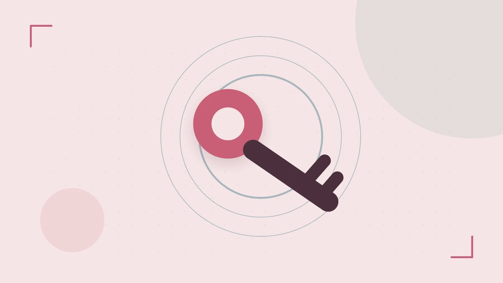Editorial illustration of a sculpted shield, authentication key and concentric permission boundaries
