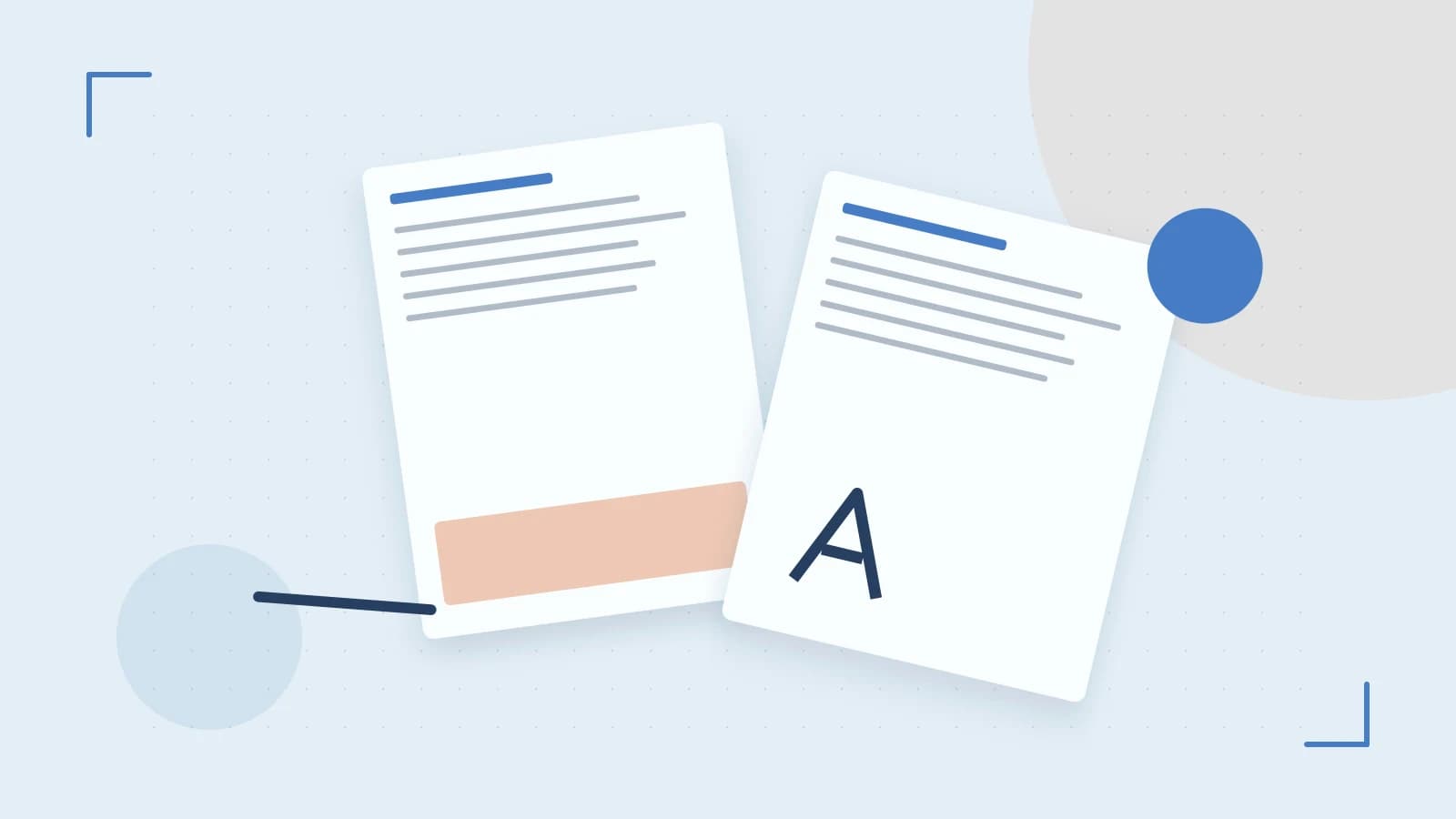 Editorial illustration of typeset pages, expressive letterform shapes and a precise editorial page grid