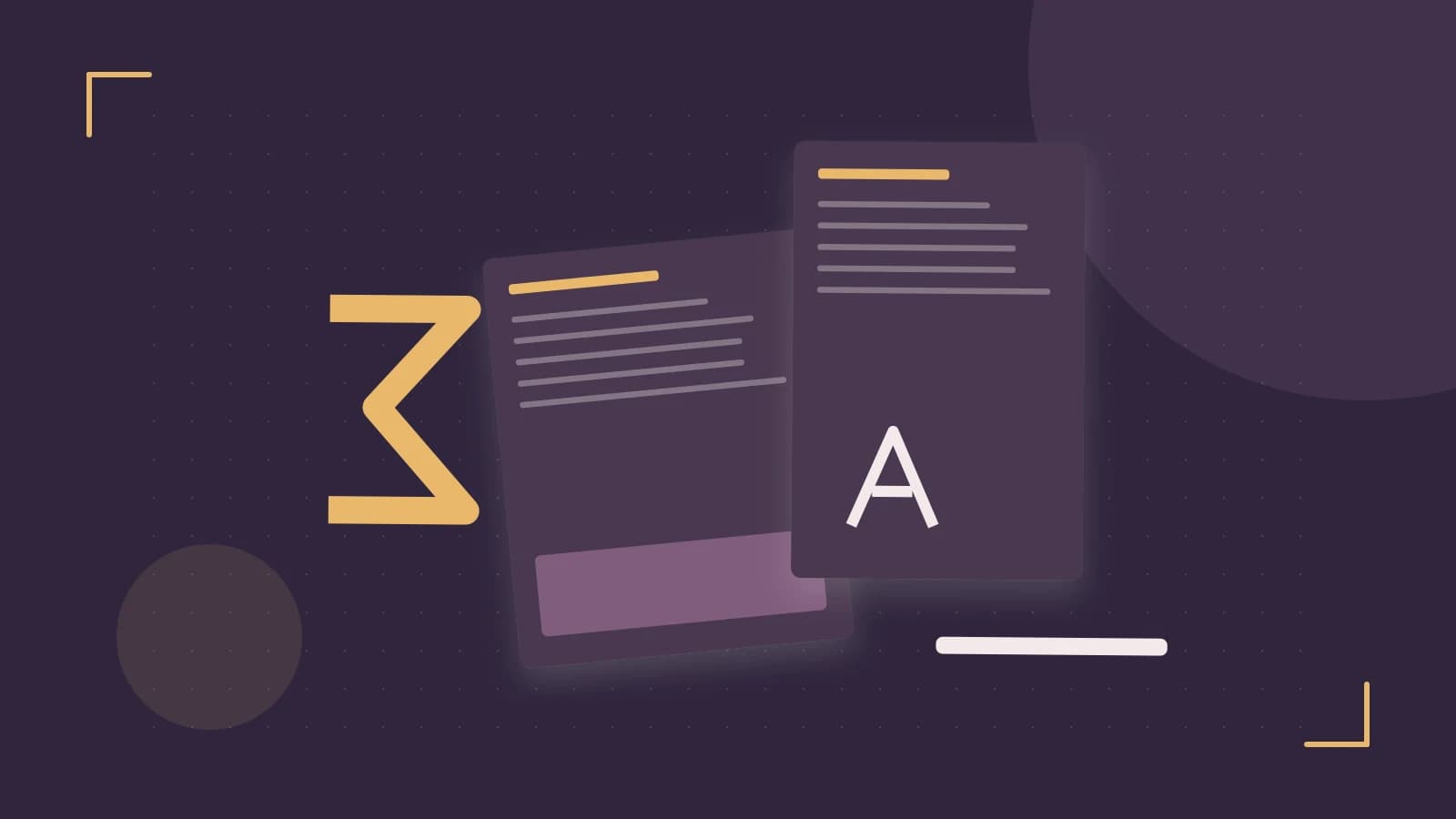 Editorial illustration of typeset pages, expressive letterform shapes and a precise editorial page grid